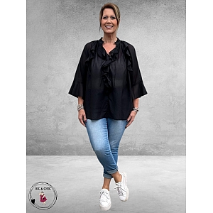 Kaffe Curve blouse Flori – Deep Black
